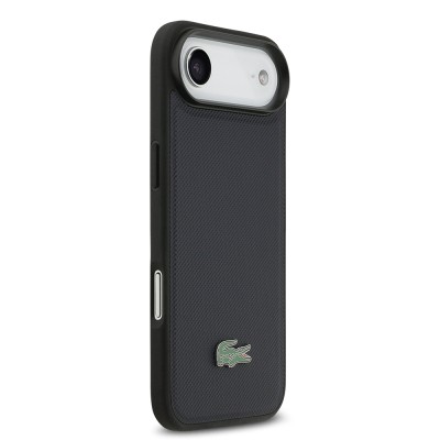 Apple iPhone 17 Air Case Lacoste Original Licensed M-Safe Charging Feature PU Pique Pattern Metal Logo Card Holder Cover - 7