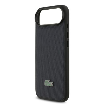 Apple iPhone 17 Air Case Lacoste Original Licensed M-Safe Charging Feature PU Pique Pattern Metal Logo Card Holder Cover - 9