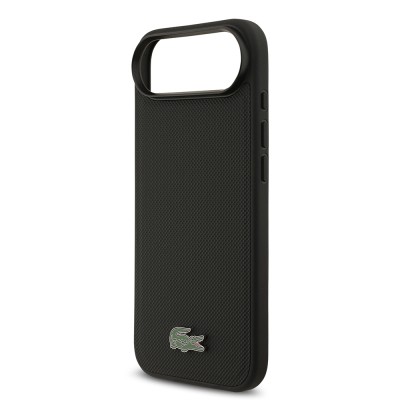 Apple iPhone 17 Air Case Lacoste Original Licensed M-Safe Charging Feature PU Pique Pattern Metal Logo Card Holder Cover - 37