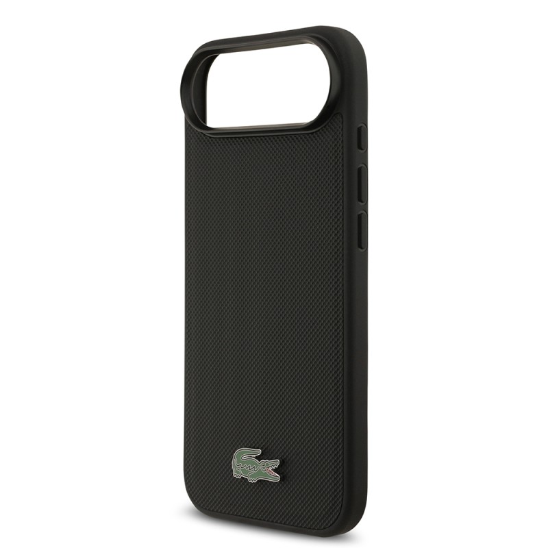 Apple iPhone 17 Air Case Lacoste Original Licensed M-Safe Charging Feature PU Pique Pattern Metal Logo Card Holder Cover - 37
