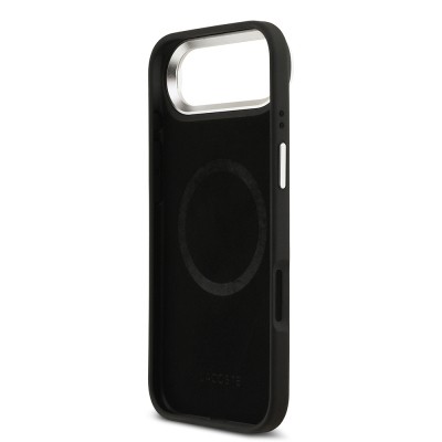 Apple iPhone 17 Air Case Lacoste Original Licensed M-safe Charging Feature PU Pique Pattern Stand Metal Logo Cover - 16