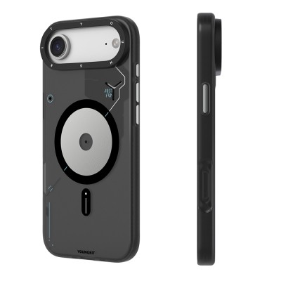 Apple iPhone 17 Air Case M-safe Charging Feature Disc Pattern Youngkit Disc Battle Cover - 6