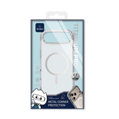Apple iPhone 17 Air Case M-safe Charging Feature Wiwu MCC-702 Titanium Pro Series Hard PC Cover - 9