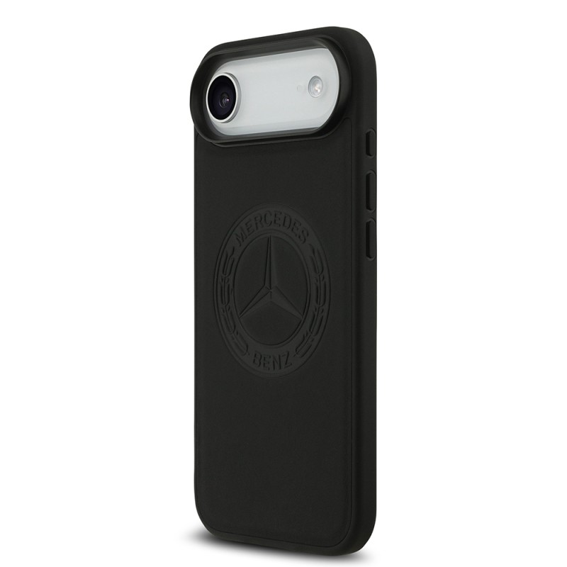 Apple iPhone 17 Air Case Mercedes Benz Original Licensed M-Safe Charging Feature Genuine Leather Nostalgic Star Design Cover - 4