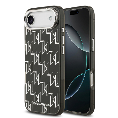 Apple iPhone 17 Air Case Original Licensed M-Safe Charging Feature Karl Lagerfeld IML Printed Monogram Design Cover - Karl Lagerfeld