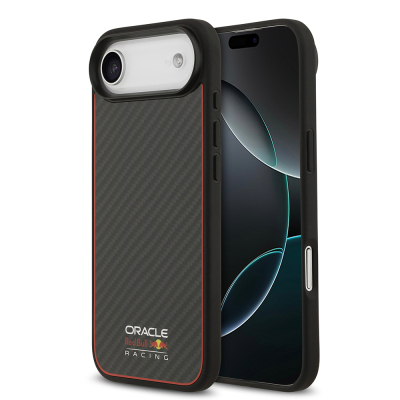 Apple iPhone 17 Air Case Redbull Original Licensed M-safe Charging Feature Carbon Fiber Shining Logo Cover - Redbull