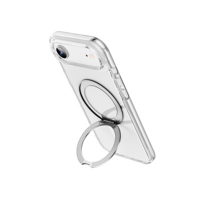 Apple iPhone 17 Air Case with M-safe Charging Feature Wiwu MCC-201 iShield Ultra Series Crystal Hard PC Cover with Stand - 5