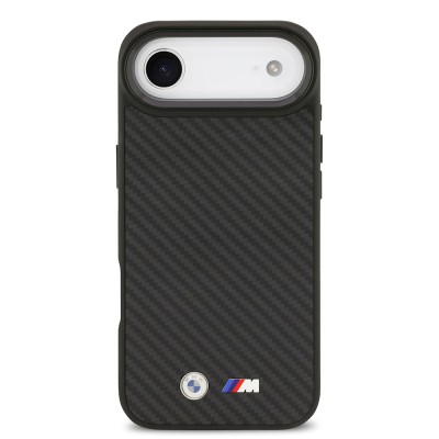 Apple iPhone 17 Air Kılıf BMW Orjinal Lisanslı M-safe Şarj Özellikli Karbon Fiber Metal Logolu Kapak - 4