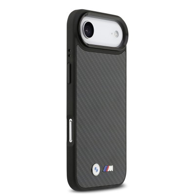 Apple iPhone 17 Air Kılıf BMW Orjinal Lisanslı M-safe Şarj Özellikli Karbon Fiber Metal Logolu Kapak - 5