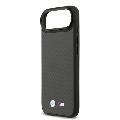 Apple iPhone 17 Air Kılıf BMW Orjinal Lisanslı M-safe Şarj Özellikli Karbon Fiber Metal Logolu Kapak - 7