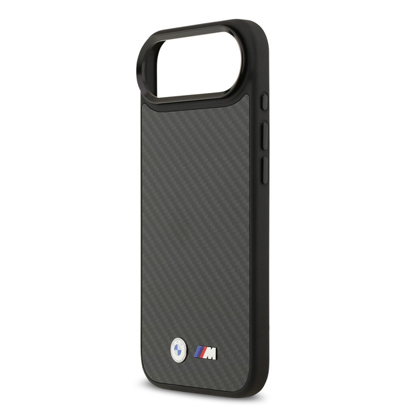 Apple iPhone 17 Air Kılıf BMW Orjinal Lisanslı M-safe Şarj Özellikli Karbon Fiber Metal Logolu Kapak - 7