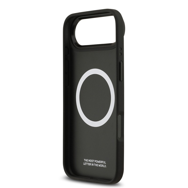 Apple iPhone 17 Air Kılıf BMW Orjinal Lisanslı M-safe Şarj Özellikli Metal BMW ve M Logolu PU Karbon Tasarımlı Kapak - 16