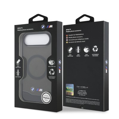 Apple iPhone 17 Air Kılıf BMW Orjinal Lisanslı M-safe Şarj Özellikli Metal Buton Tasarımlı Tranparan M Dizayn Kapak - 9