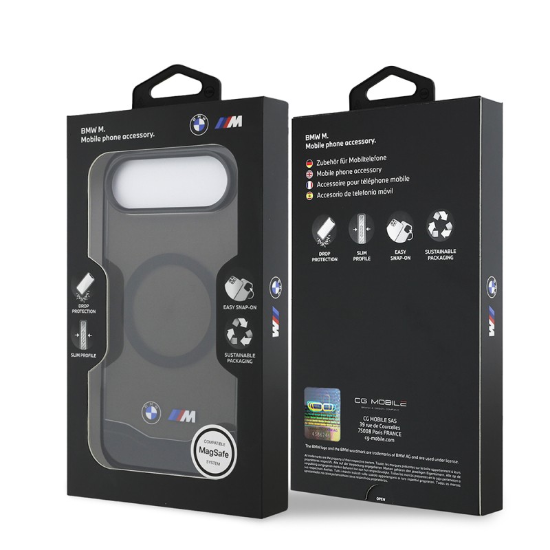 Apple iPhone 17 Air Kılıf BMW Orjinal Lisanslı M-safe Şarj Özellikli Metal Buton Tasarımlı Tranparan M Dizayn Kapak - 9