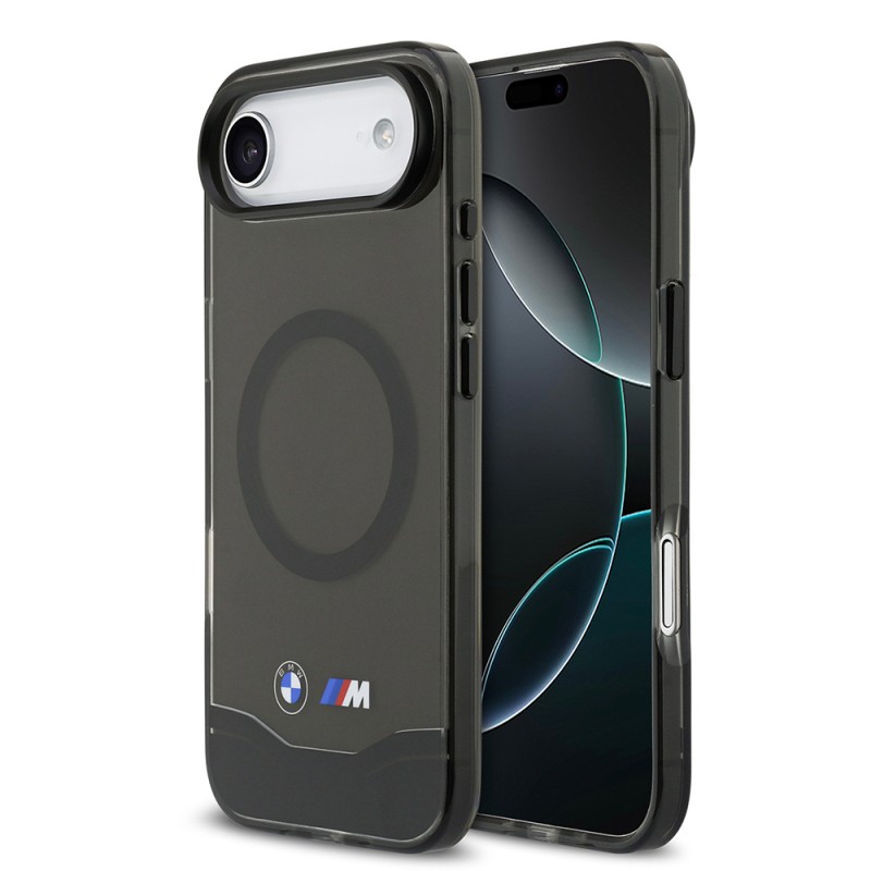 Apple iPhone 17 Air Kılıf BMW Orjinal Lisanslı M-safe Şarj Özellikli Metal Buton Tasarımlı Tranparan M Dizayn Kapak - 2