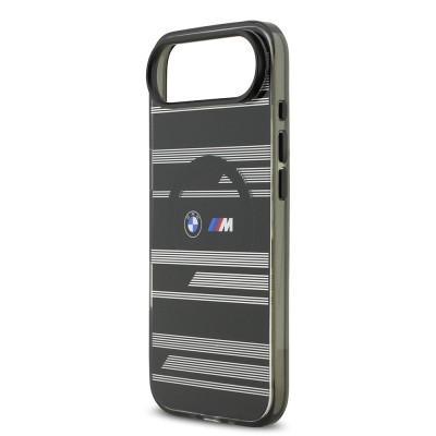 Apple iPhone 17 Air Kılıf BMW Orjinal Lisanslı M-safe Şarj Özellikli Metal Kamera Butonlu Yatay Şeritli M Dizayn Kapak - 14