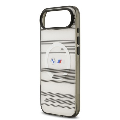 Apple iPhone 17 Air Kılıf BMW Orjinal Lisanslı M-safe Şarj Özellikli Metal Kamera Butonlu Yatay Şeritli M Dizayn Kapak - 7
