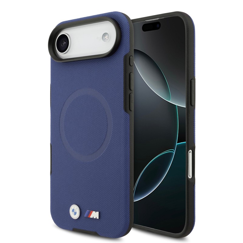 Apple iPhone 17 Air Kılıf BMW Orjinal Lisanslı M-safe Şarj Özellikli Metal Logolu Delikli M Dizayn Deri Kapak - 1