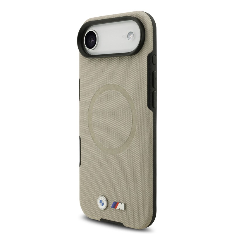 Apple iPhone 17 Air Kılıf BMW Orjinal Lisanslı M-safe Şarj Özellikli Metal Logolu Delikli M Dizayn Deri Kapak - 13