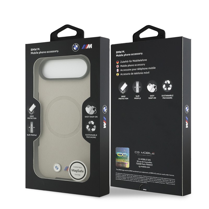Apple iPhone 17 Air Kılıf BMW Orjinal Lisanslı M-safe Şarj Özellikli Metal Logolu Delikli M Dizayn Deri Kapak - 37