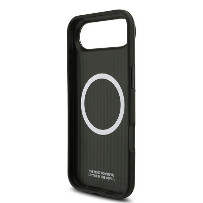 Apple iPhone 17 Air Kılıf BMW Orjinal Lisanslı M-safe Şarj Özellikli Metal Logolu Delikli M Dizayn Deri Kapak - 30