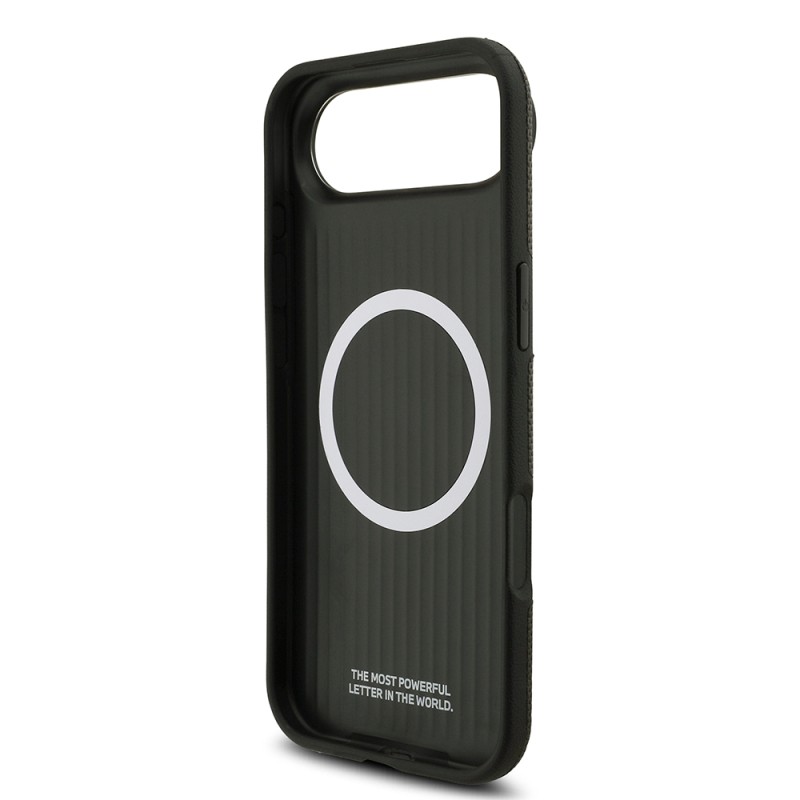Apple iPhone 17 Air Kılıf BMW Orjinal Lisanslı M-safe Şarj Özellikli Metal Logolu Delikli M Dizayn Deri Kapak - 30