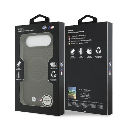 Apple iPhone 17 Air Kılıf BMW Orjinal Lisanslı M-safe Şarj Özellikli Metal Logolu Delikli M Dizayn Deri Kapak - 39