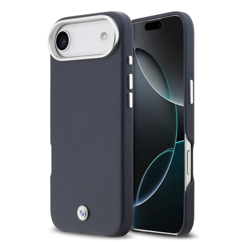 Apple iPhone 17 Air Kılıf BMW Orjinal Lisanslı M-safe Şarj Özellikli Metal Logolu Tam Kaplama Deri Kapak - 2