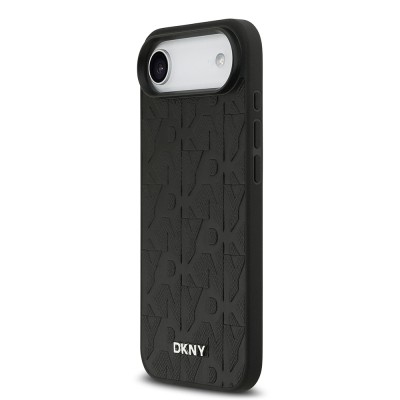 Apple iPhone 17 Air Kılıf DKNY Orjinal Lisanslı M-safe Şarj Özellikli 3D Yazılı Grid Pattern Kapak - 3