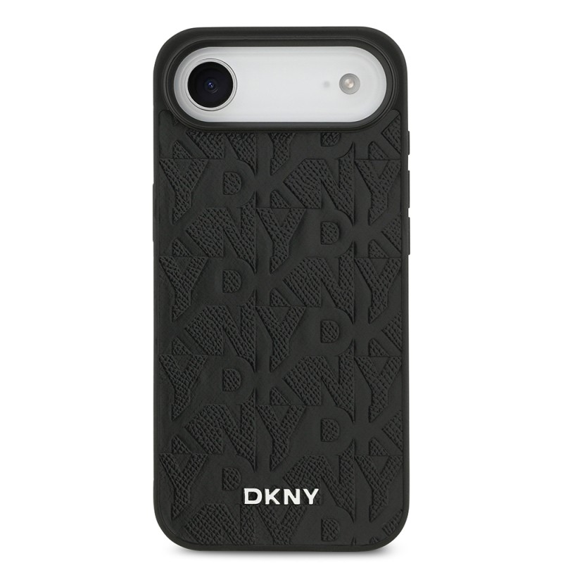 Apple iPhone 17 Air Kılıf DKNY Orjinal Lisanslı M-safe Şarj Özellikli 3D Yazılı Grid Pattern Kapak - 4
