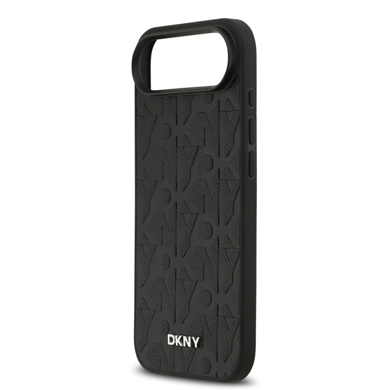 Apple iPhone 17 Air Kılıf DKNY Orjinal Lisanslı M-safe Şarj Özellikli 3D Yazılı Grid Pattern Kapak - 7