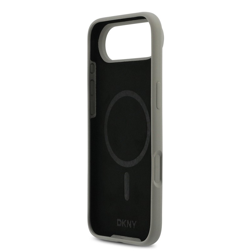 Apple iPhone 17 Air Kılıf DKNY Orjinal Lisanslı M-safe Şarj Özellikli Metal Logolu Silikon Kapak - 16