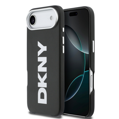 Apple iPhone 17 Air Kılıf DKNY Orjinal Lisanslı M-safe Şarj Özellikli PU Büyük Dikey Logolu Kapak - DKNY