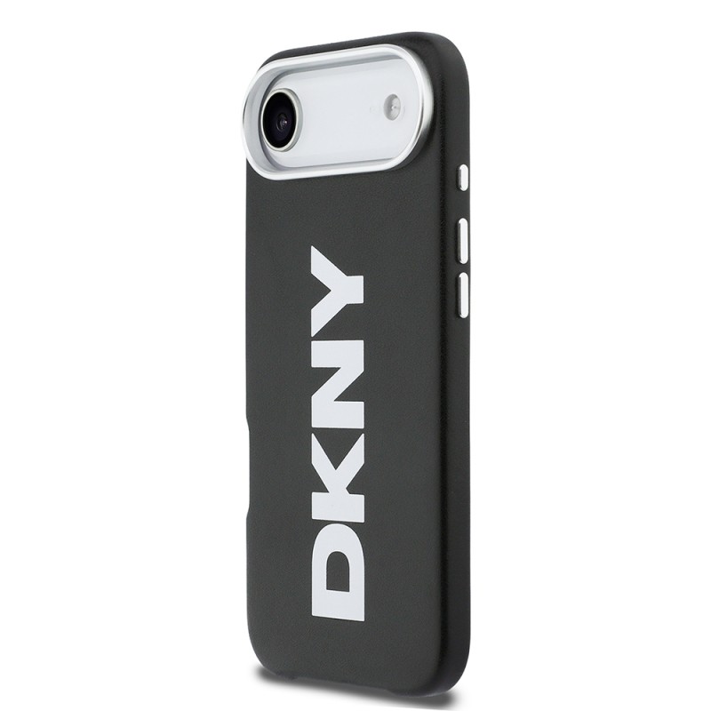 Apple iPhone 17 Air Kılıf DKNY Orjinal Lisanslı M-safe Şarj Özellikli PU Büyük Dikey Logolu Kapak - 4