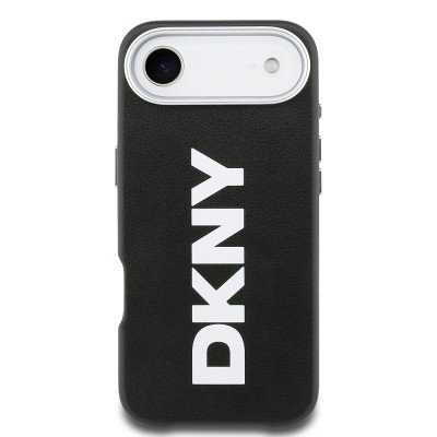 Apple iPhone 17 Air Kılıf DKNY Orjinal Lisanslı M-safe Şarj Özellikli PU Büyük Dikey Logolu Kapak - 5