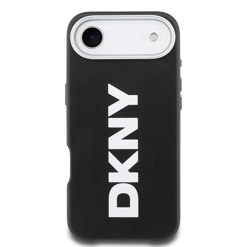 Apple iPhone 17 Air Kılıf DKNY Orjinal Lisanslı M-safe Şarj Özellikli PU Büyük Dikey Logolu Kapak - 5
