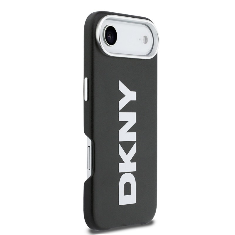 Apple iPhone 17 Air Kılıf DKNY Orjinal Lisanslı M-safe Şarj Özellikli PU Büyük Dikey Logolu Kapak - 6