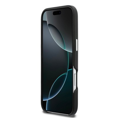 Apple iPhone 17 Air Kılıf DKNY Orjinal Lisanslı M-safe Şarj Özellikli PU Büyük Dikey Logolu Kapak - 7