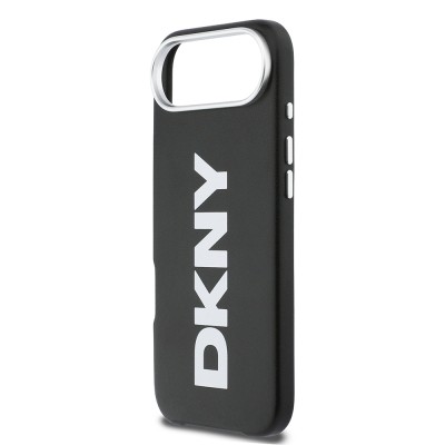 Apple iPhone 17 Air Kılıf DKNY Orjinal Lisanslı M-safe Şarj Özellikli PU Büyük Dikey Logolu Kapak - 8