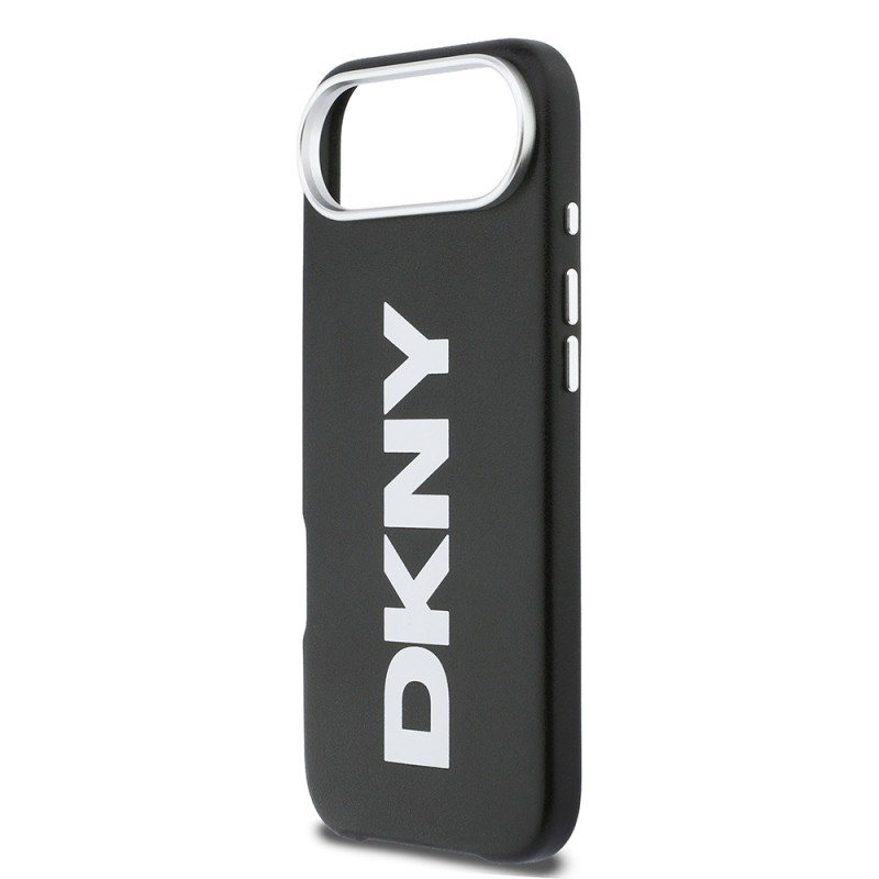 Apple iPhone 17 Air Kılıf DKNY Orjinal Lisanslı M-safe Şarj Özellikli PU Büyük Dikey Logolu Kapak - 8