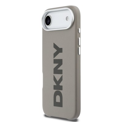 Apple iPhone 17 Air Kılıf DKNY Orjinal Lisanslı M-safe Şarj Özellikli PU Büyük Dikey Logolu Kapak - 11