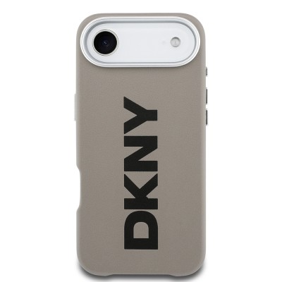 Apple iPhone 17 Air Kılıf DKNY Orjinal Lisanslı M-safe Şarj Özellikli PU Büyük Dikey Logolu Kapak - 12
