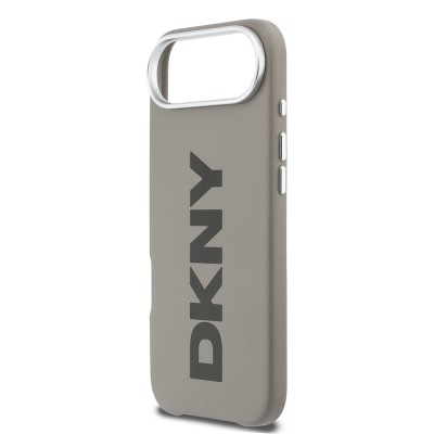 Apple iPhone 17 Air Kılıf DKNY Orjinal Lisanslı M-safe Şarj Özellikli PU Büyük Dikey Logolu Kapak - 15