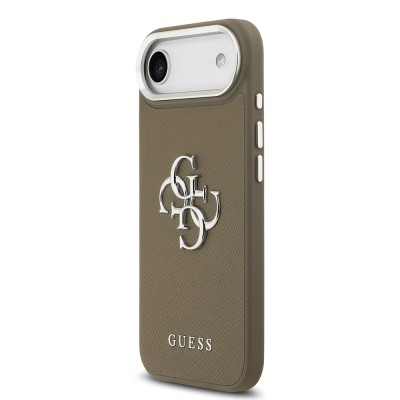 Apple iPhone 17 Air Kılıf Guess Orjinal Lisanslı Grained 4G Metal Büyük Logolu Kapak - 3
