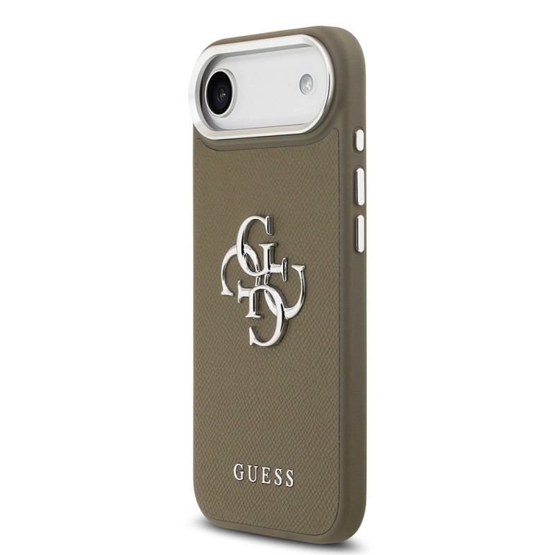 Apple iPhone 17 Air Kılıf Guess Orjinal Lisanslı Grained 4G Metal Büyük Logolu Kapak - 3