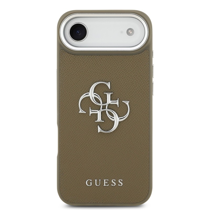 Apple iPhone 17 Air Kılıf Guess Orjinal Lisanslı Grained 4G Metal Büyük Logolu Kapak - 4