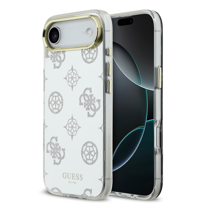 Apple iPhone 17 Air Kılıf Guess Orjinal Lisanslı Metal Kamera Çerçeveli Simli Aynalı Kapak - Guess