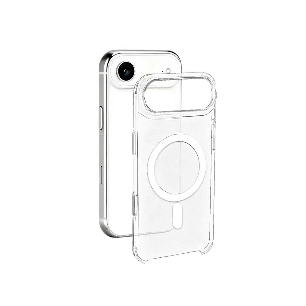 iPhone 17 Air Kılıf IC Çipli Zore Wireless Şarj Özellikli Şeffaf Orjin Kapak - Şeffaf