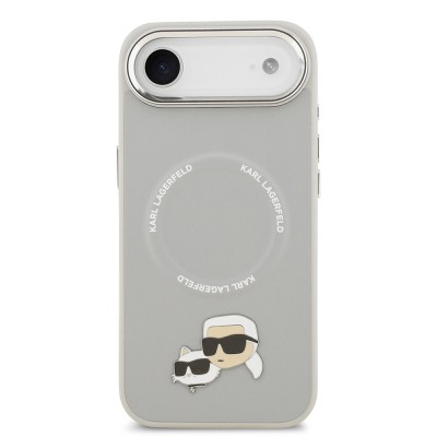 Apple iPhone 17 Air Kılıf Karl Lagerfeld Orjinal Lisanslı M-safe Şarj Özellikli Metal Kamera ve Buton Tasarımlı K&C PU Deri Kapak - 6