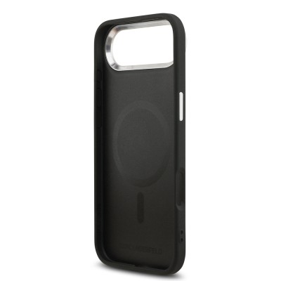 Apple iPhone 17 Air Kılıf Karl Lagerfeld Orjinal Lisanslı M-safe Şarj Özellikli Metal Kamera ve Buton Tasarımlı Paris RSG PU Deri Kapak - 8